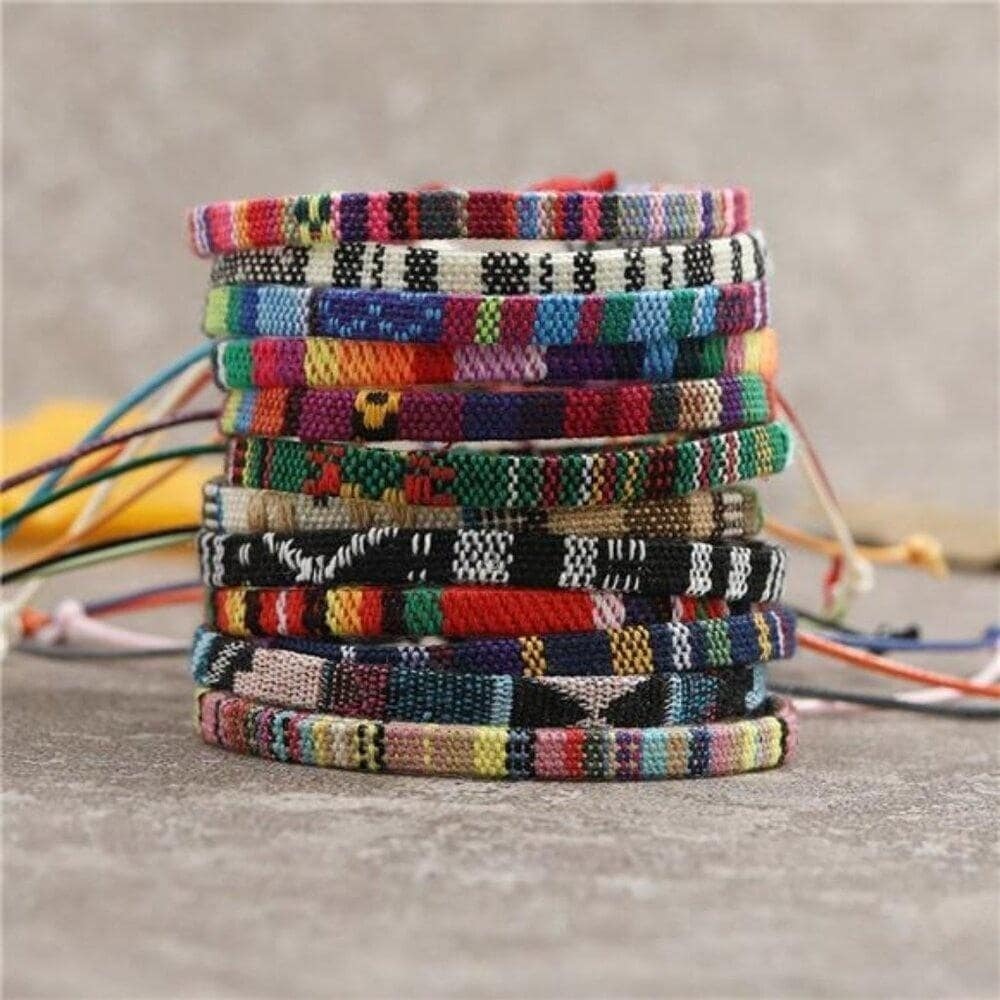 12pcs Boho Surfer Beach Bracelet Set‎ Men & Women Braided Boho Summer Bracelets